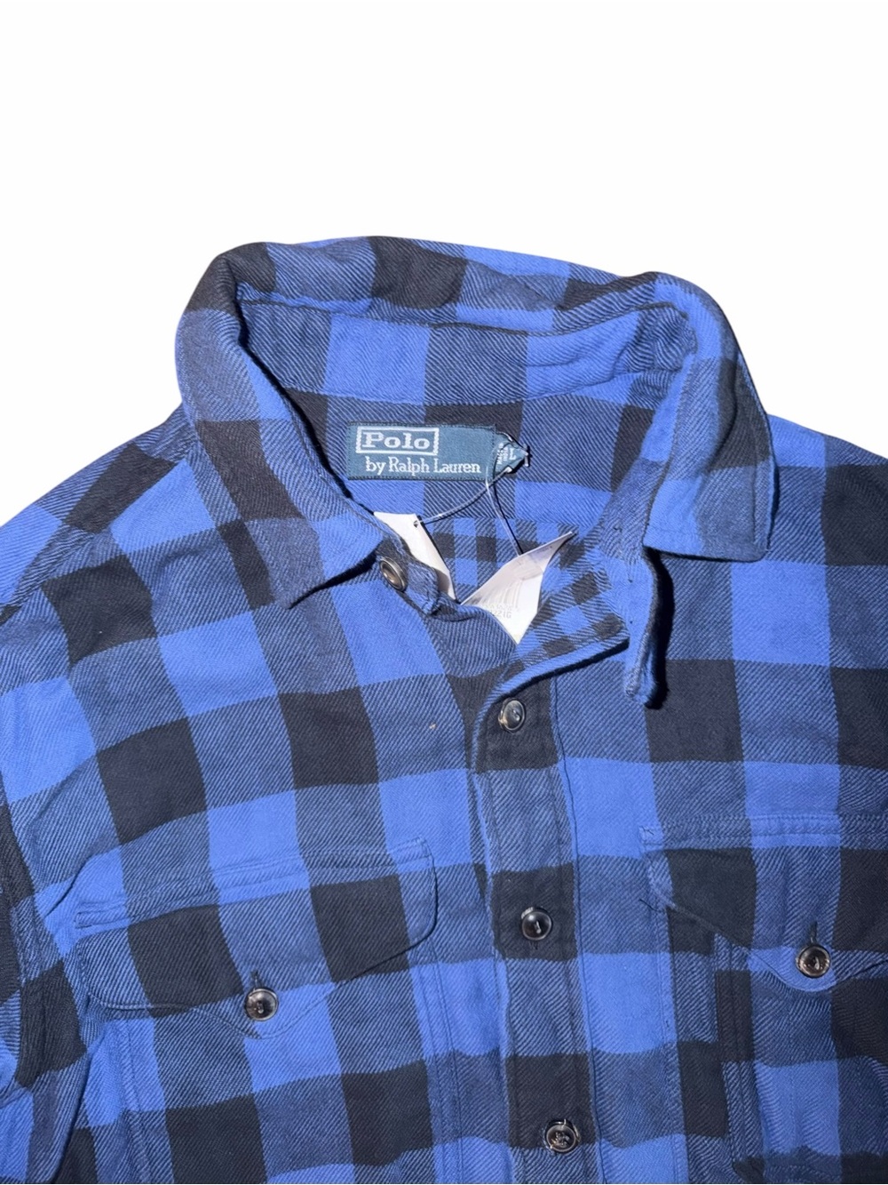 Polo by Ralph Lauren Blue and Black Buffalo Plaid Button-Down Shirt - Picture 6 of 9